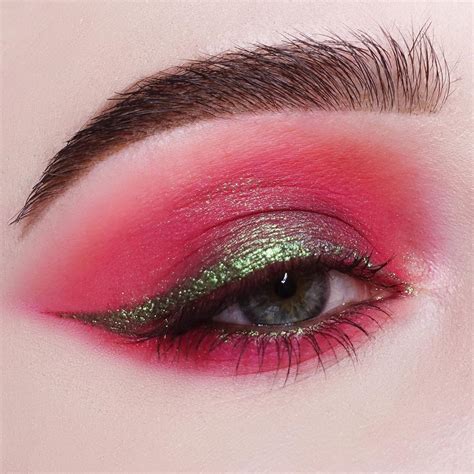 Pink And Green Eye Makeup With Huda Beauty Electric Obsessions And Pat Mcgrath Astral Blitz Quad