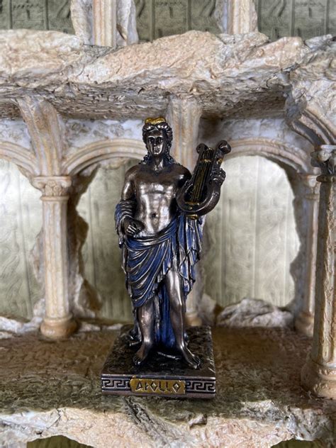 3 5 9cm Tall Small Hand Painted Ancient Greek God Apollo Vintage Apollo Mini Statue Mini Altar