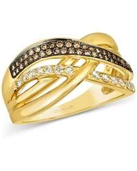 Le Vian Chocolate Diamond Nude Diamond Openwork Crossover Ring 1 1 3 Ct T W In Pink Lyst