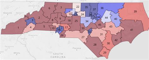 My first North Carolina State Senate map : r/DavesRedistricting