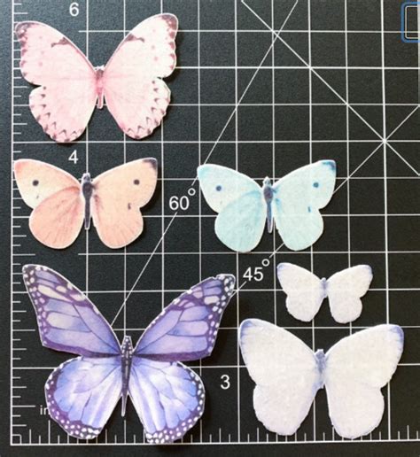 Pastel Combo Wafer Paper Edible Pre Cut 3d Butterflies 14 Mixed Edible