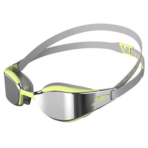 Speedo Fastskin Hyper Elite Adult Goggles Greygreen Aqua Swim