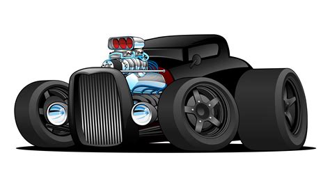 Ilustraci N Vectorial De Dibujos Animados Hot Rod Vintage Coupe Coche Personalizado