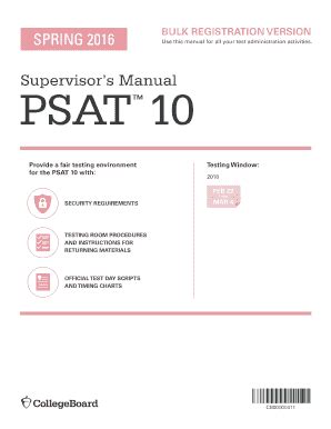 Fillable Online Psat Bulk Registration Supervisors Manual Sat Suite