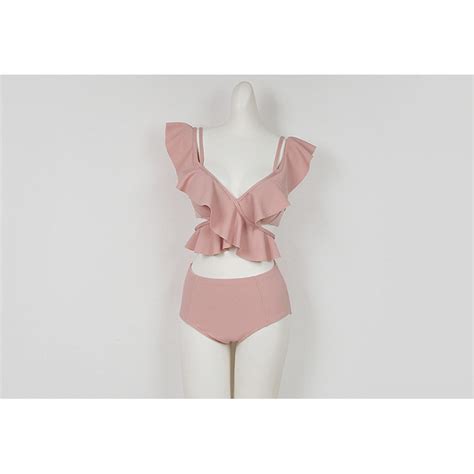 現貨薇拉 荷葉邊泳衣 泳装女 小胸泳衣 性感比基尼 連身泳衣 bikini 爆乳比基尼 性感泳衣 集中 游泳S 蝦皮購物