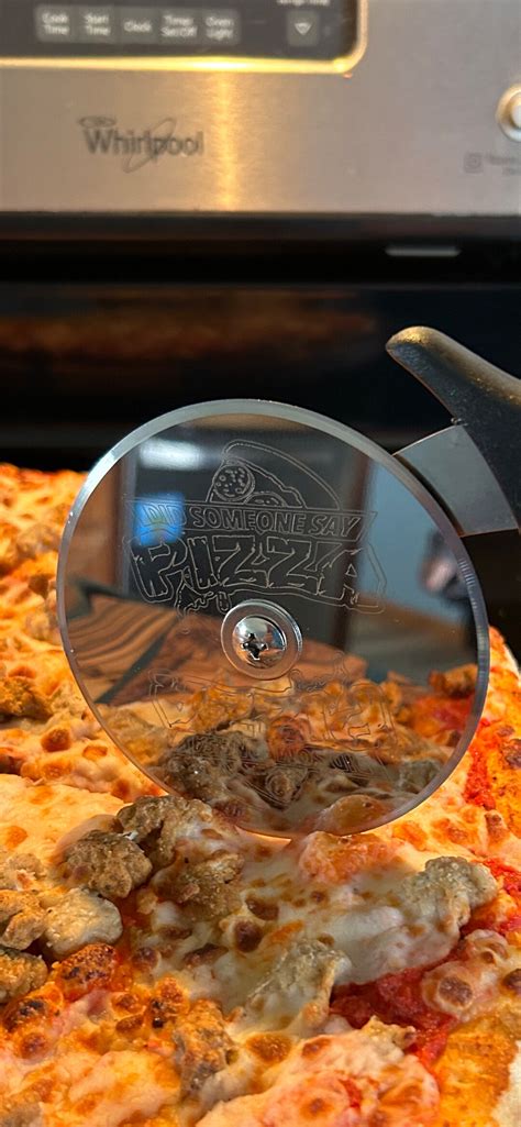 Stainless Steel Pizza Cutter With Ergonomic Handle. Disc of Pizza Cutter is Engraved - Etsy