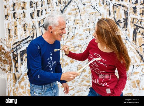 Two People Posing Stock Photo Alamy