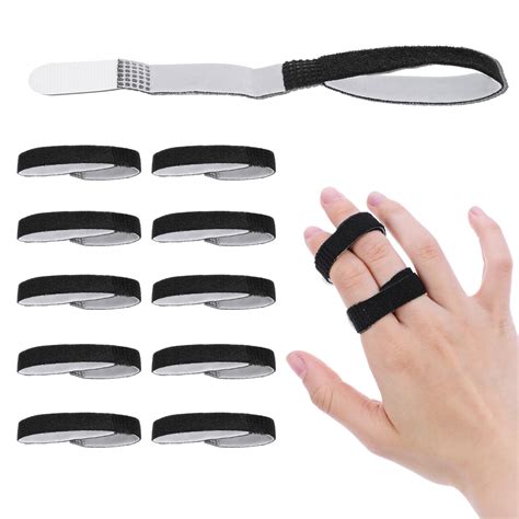 10Pcs Buddy Tape Finger Straps, Hook and Loop Splint for Finger Buddy