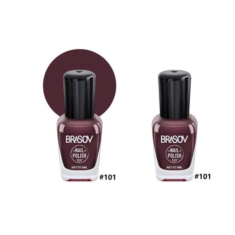 Jual Brasov Nail Polish Kutek Maroon Cat Kuku Shopee Indonesia