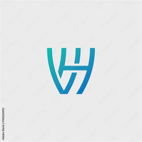 alphabet letters initials monogram logo vhvh initialvh letter stock