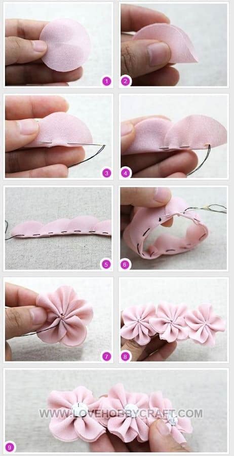 Florzinha De Tecido Como Fazer - Como Fazer Flor de Tecido: Faça Você Mesmo + Modelos - Viva decora