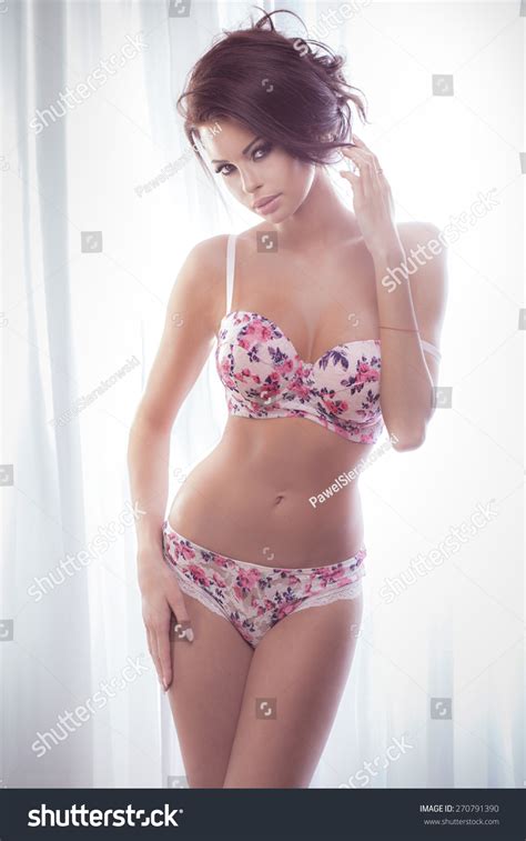 Romantic Sexy Brunette Woman Posing Delicate Stock Photo Edit Now 270791390