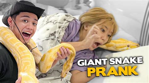 GIANT SNAKE PRANK Sa BG HOUSE AWAY NA TO YouTube