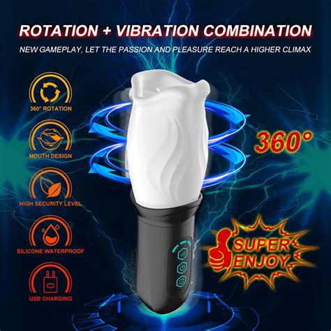 Masturbation Cup Rotating Vibrating Masturbator For Men Glans Trainer