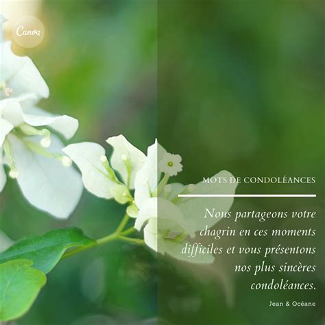 les beaux messages de condoleances du web canva