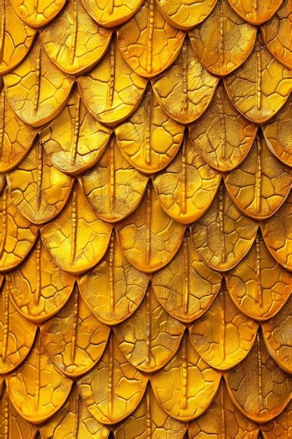 Premium Photo Gold Dragon Scale Pattern Closeup Luxury Background