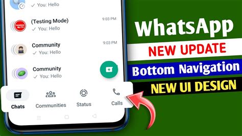 Whatsapp Bottom Navigation Bar Whatsapp New Update Whatsapp New