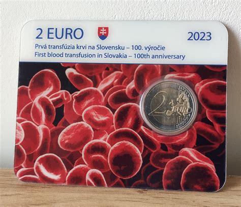 Coincard pièce 2 Slovaquie 2023 Transfusion Sanguine