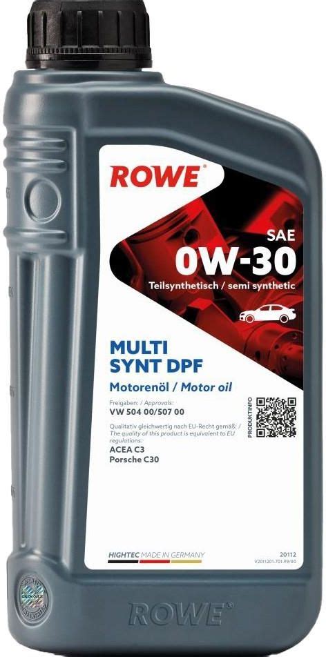 Olej silnikowy Rowe Hightec Multi Synt Dpf 0W30 1l - Opinie i ceny na ...
