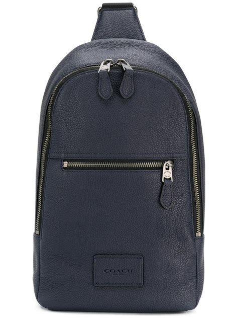 COACH Crossbody Strap Backpack in Blue for Men | Lyst