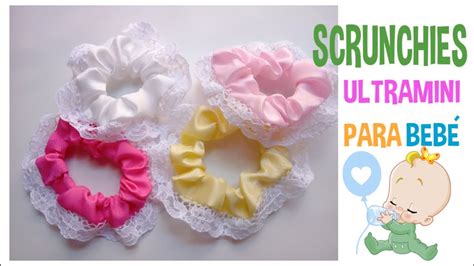 Como Hacer Scrunchies ULTRAMINI Para Bebe A MANO YouTube