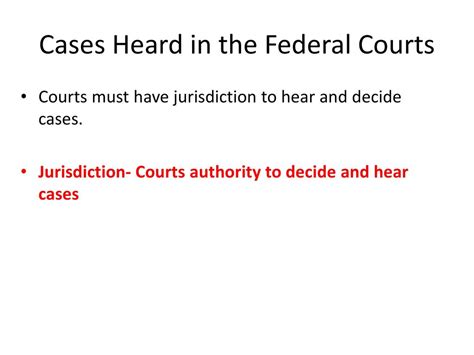 The Federal Court System Ppt Download