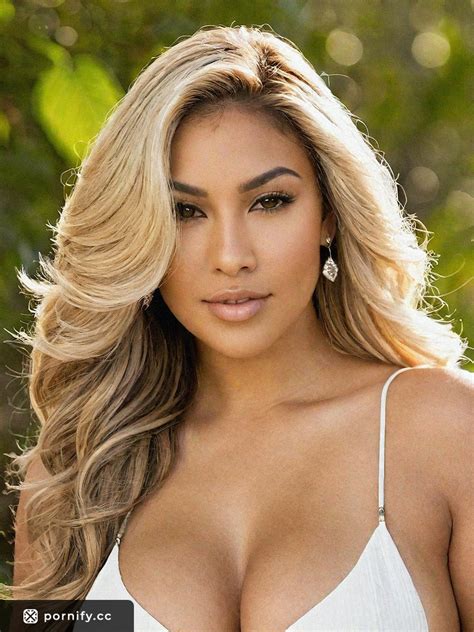 Sexy Hispanic Blonde In Outdoor Setting 50mm Lens Side Set Medium Breasts Long Layers