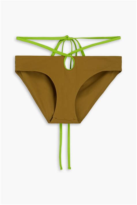 Christopher Esber Cutout Two Tone High Rise Bikini Briefs The Outnet