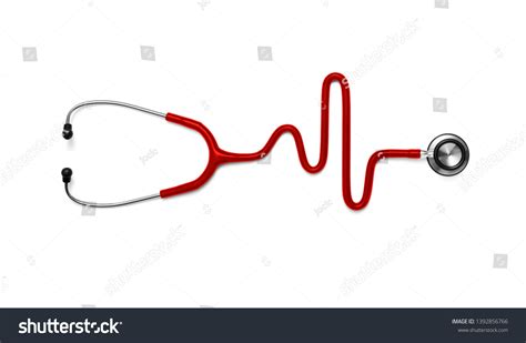 Stethoscope Shape Heart Beat On Ekg Stock Photo 1392856766 Shutterstock