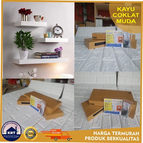 Jual Set Pcs Ambalan Rak Kayu Dinding Floating Shelves Decosheet