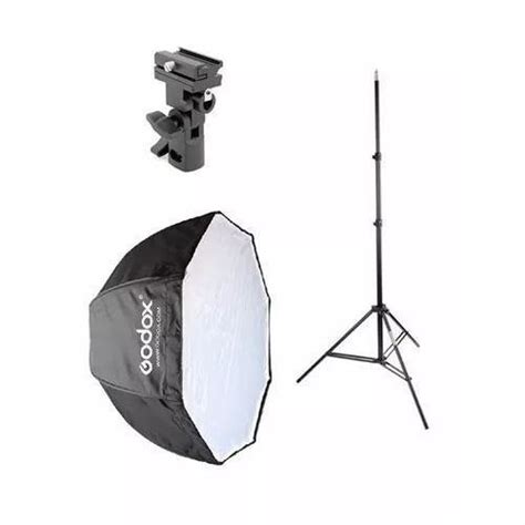 Kit Octabox Sombrinha Universal 80cm Para Flash Dedicado