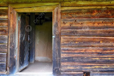 Open Old Wooden Door