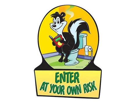 Skunk Toilet Sign Illustrated By Norris Hall By Timetobrush