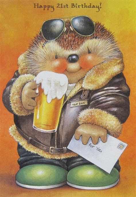 A Painting Of A Hedge Holding A Beer And Wearing Sunglasses With A