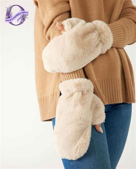 Cozy Cabin Faux Fur Mittens Mersea