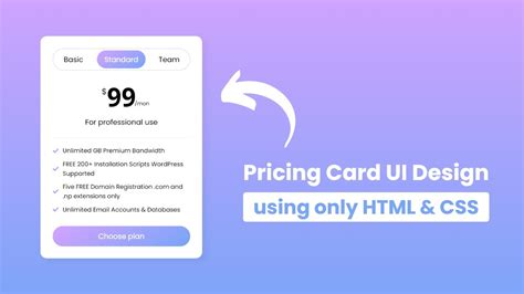 Animated Pricing Card Ui Design Using Only Html And Css