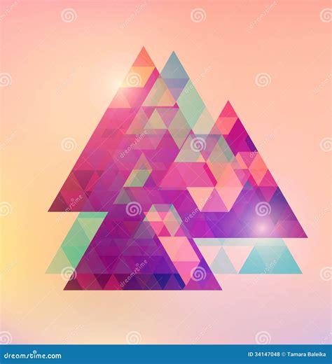 triangular space design stock vector illustration  hipster