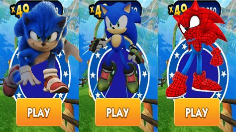 Sonic Dash Vs Sonic Prime Dash Vs Spiderhog Sonic Run Movie Sonic Vs