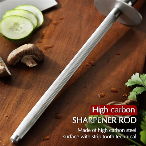 High Carbon Steel Knife Sharpening Rod Commercial Knife Sharpening Tool