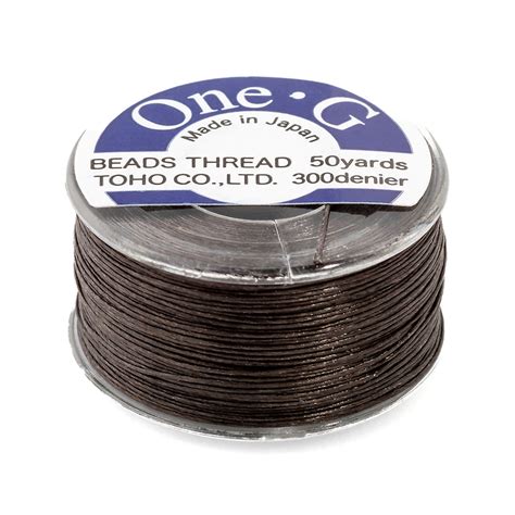 TOHO One-G Nylon Thread Brown - 50 Yard Spool – Goody Beads
