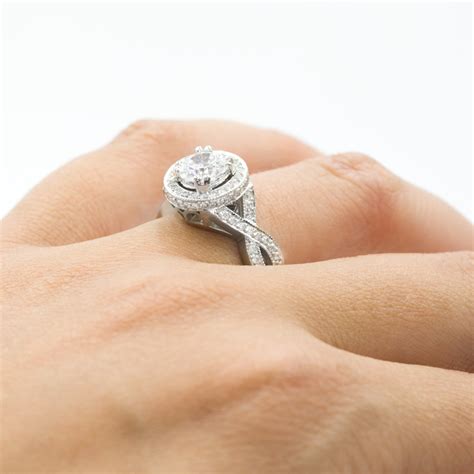 Braided Pavé Engagement Setting for Round Diamond Adiamor