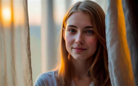 Premium Photo Beautiful Brunette Is Waking Up In The Morning