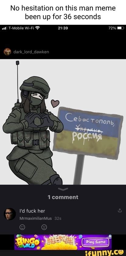 No Hesitation On This Man Meme Been Up For Seconds Comment D Fuck Her Ifunny