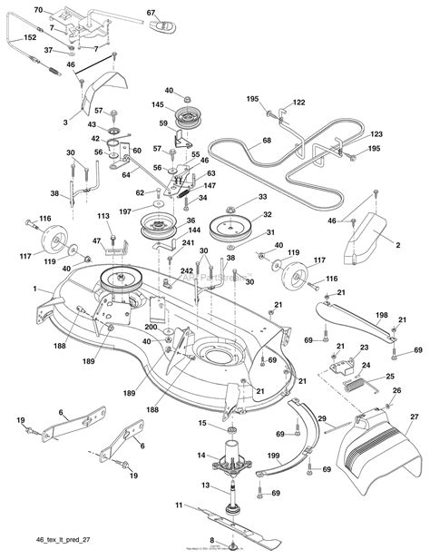 Husqvarna Yth K Parts Diagram For Mower Deck