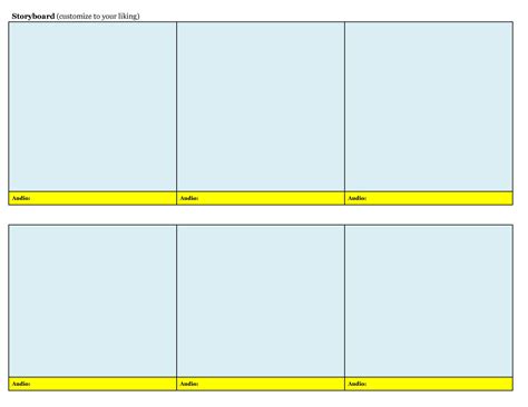 Professional Storyboard Templates Examples