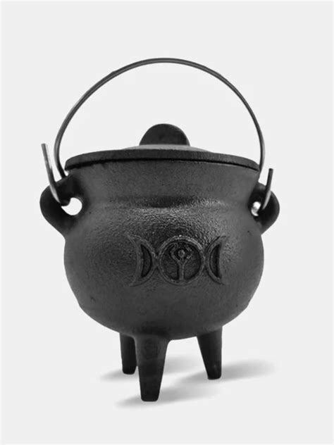 Triple Moon Cast Iron Cauldron Metaphysical Store