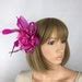 Pink Fascinator On Clip Hot Pink Fascinator Fuchsia Pink Wedding Fascinator Mother Of The Bride