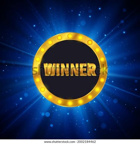 Winner Background Retro Light Banner Vector Stock Vector (Royalty Free ...