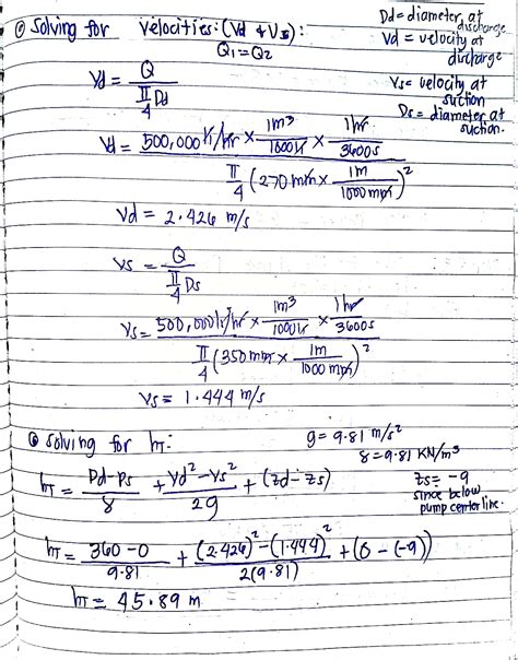 [Solved] A centrifugal pump delivers 500,000 liters per hour of water