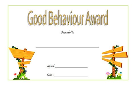 Good Behavior Certificate Free Printable 7 Education Certificate
